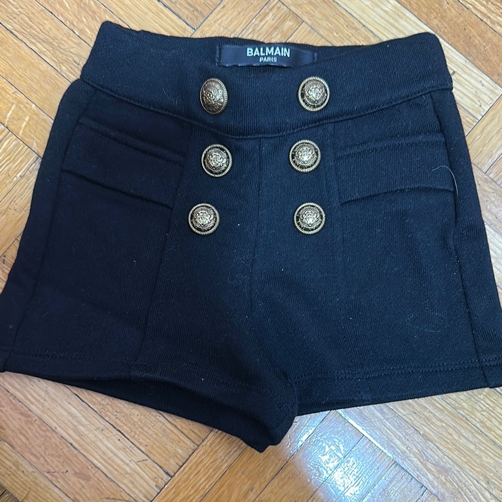 Balmain Black and Gold Nautical-Inspired Shorts